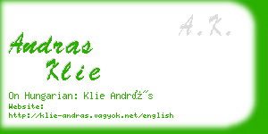 andras klie business card